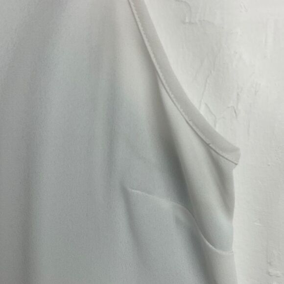 Cabi White Black Domino Mesh Layered Sleeveless Top Small 3076 - Picture 3 of 6